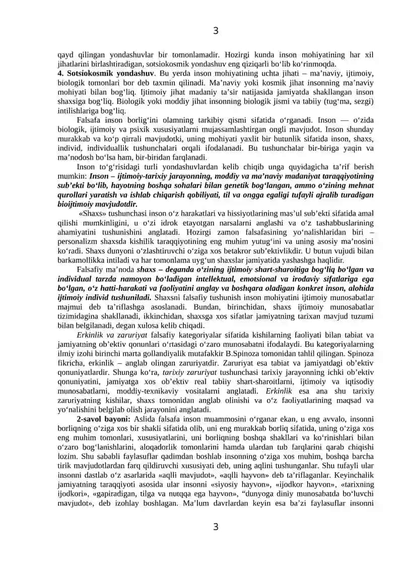Inson falsafasi (Falsafiy antropologiya) 3