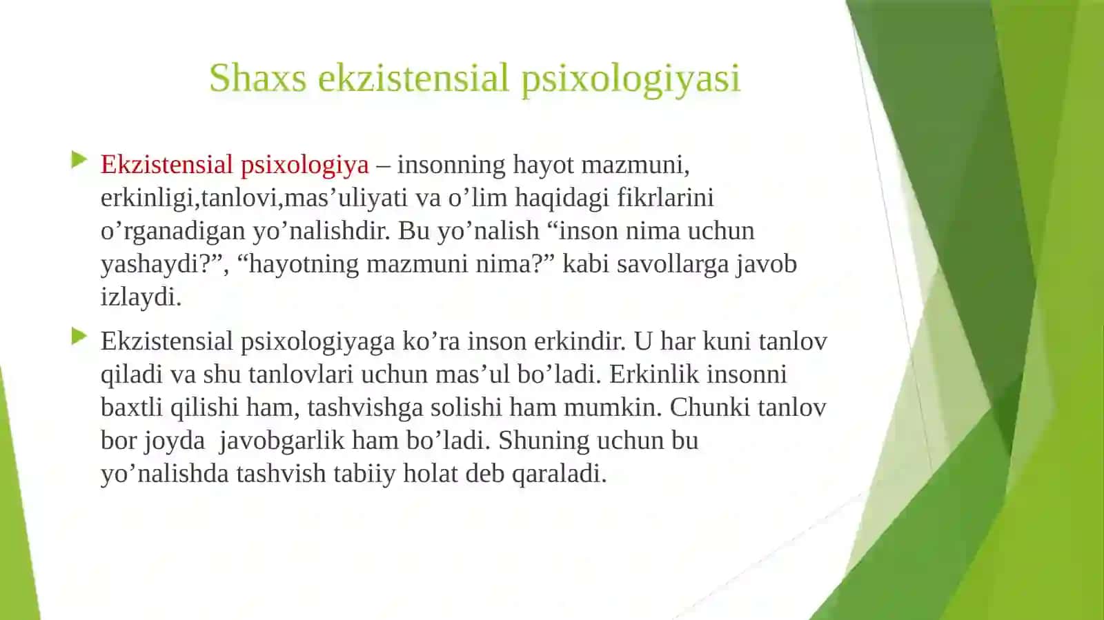 Shaxs ekzistensial psixologiyasi 3