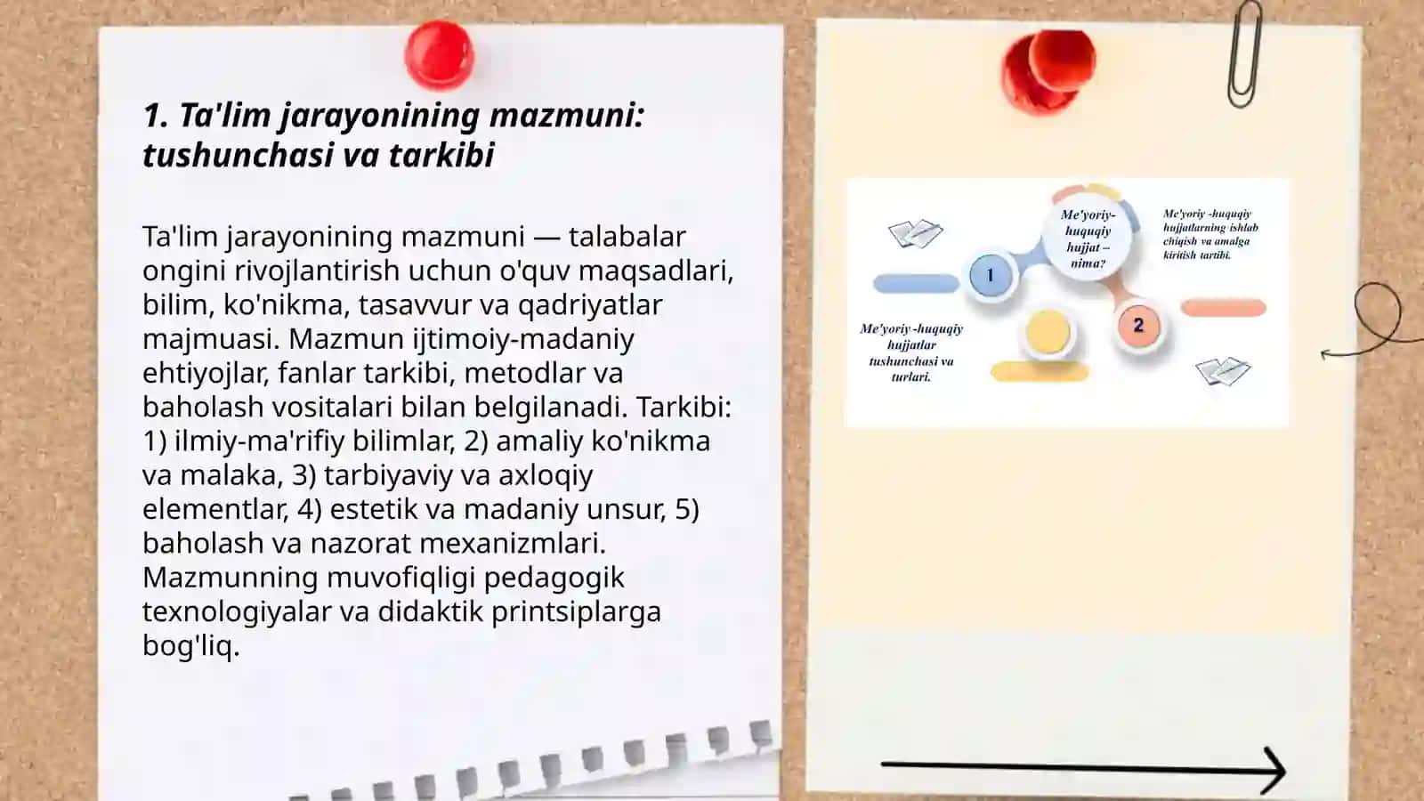 Ta'lim jarayonining mazmuni va mohiyati uning tuzulishi 3
