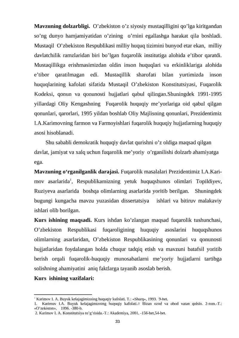 Fuqarolik huquqiga oid me’yoriy hujjatlar va ularning mazmuni 3