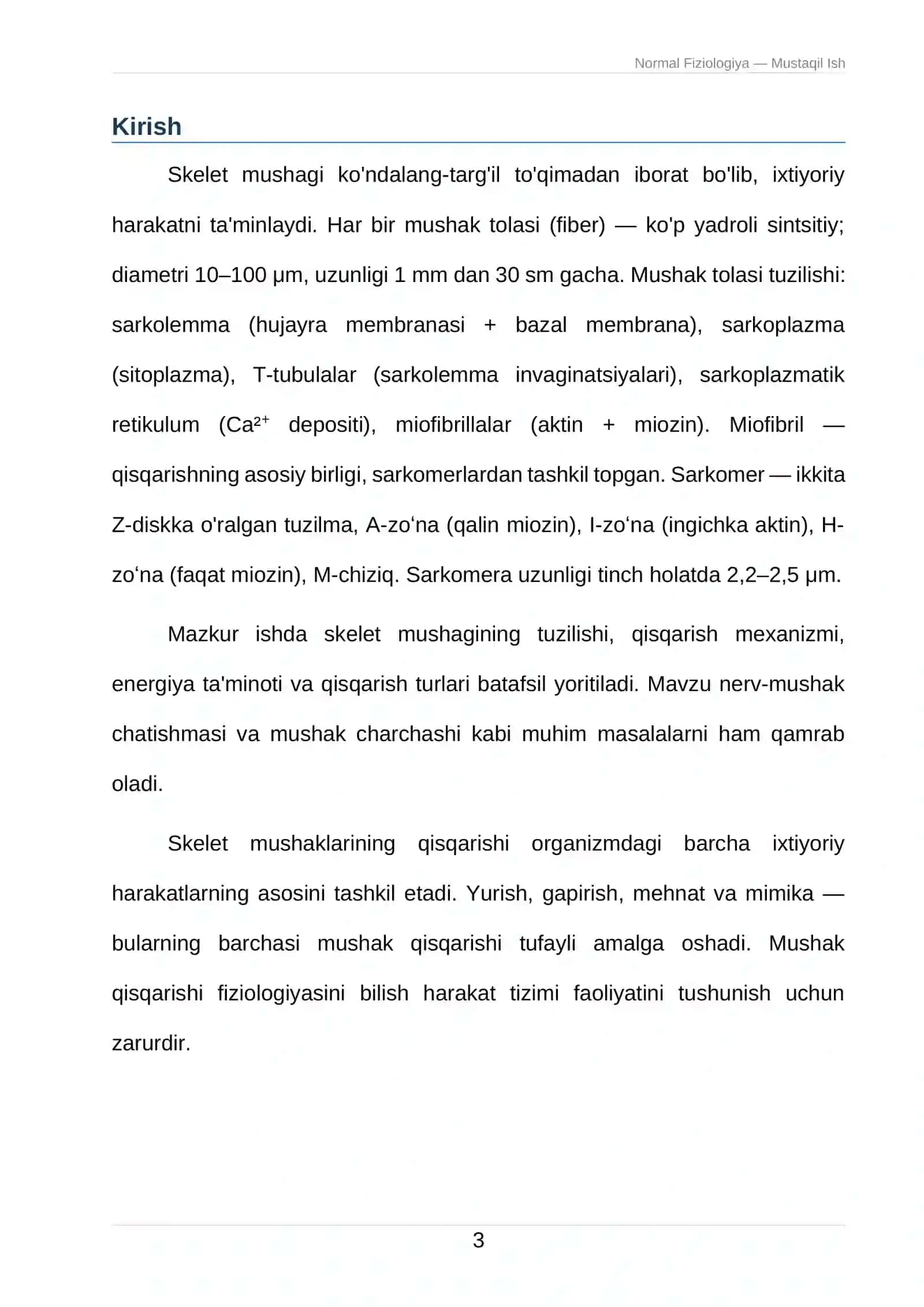 Skelet mushaklarining qisqarish fiziologiyasi 3
