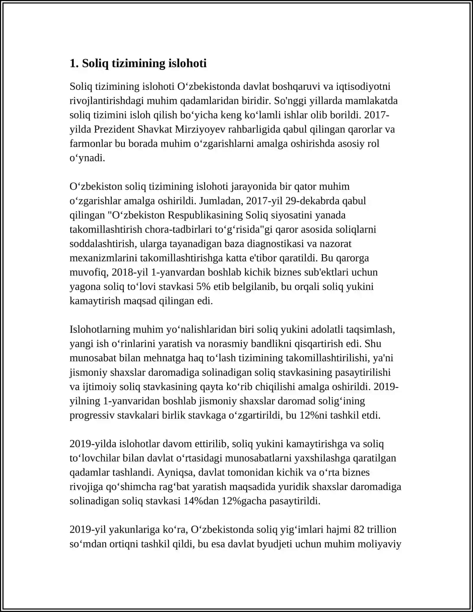 O'ZBEKISTON RESPUBLIKASI SOLIQ-BYUDJET SIYOSATI 3