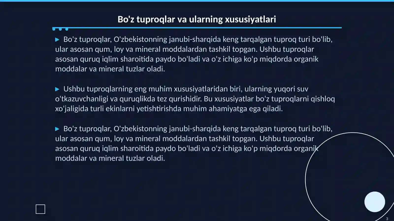 Bo'z tuproqlar va ularning xususiyatlari 3