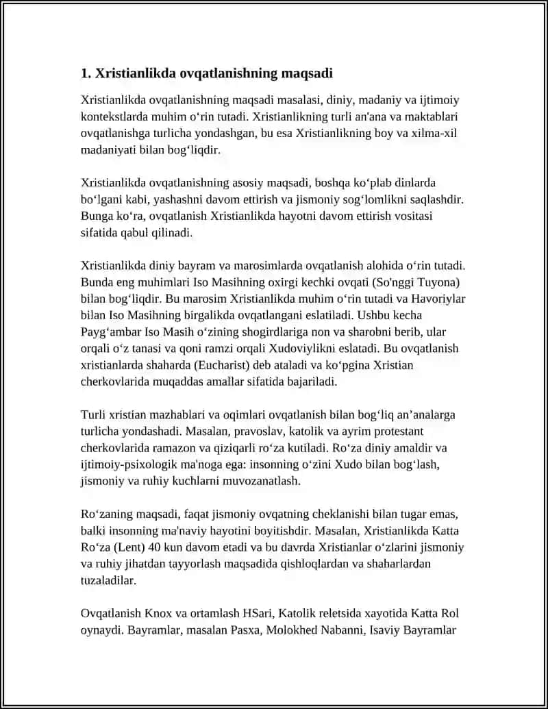 XRISTIANLIK DINING PAYDO BÔLISHI, ASOSIY YÔNALISHLARI VA MANBAALARI 3