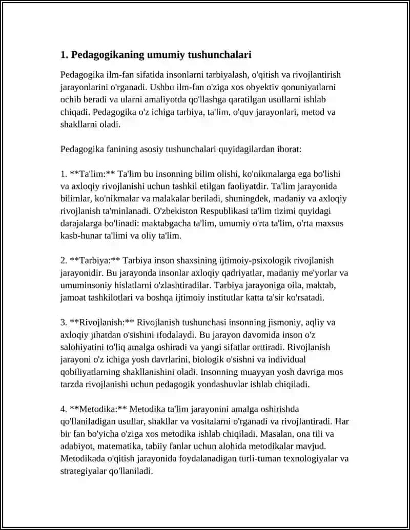 Pedagogikaning umumiy tushunchalari 3