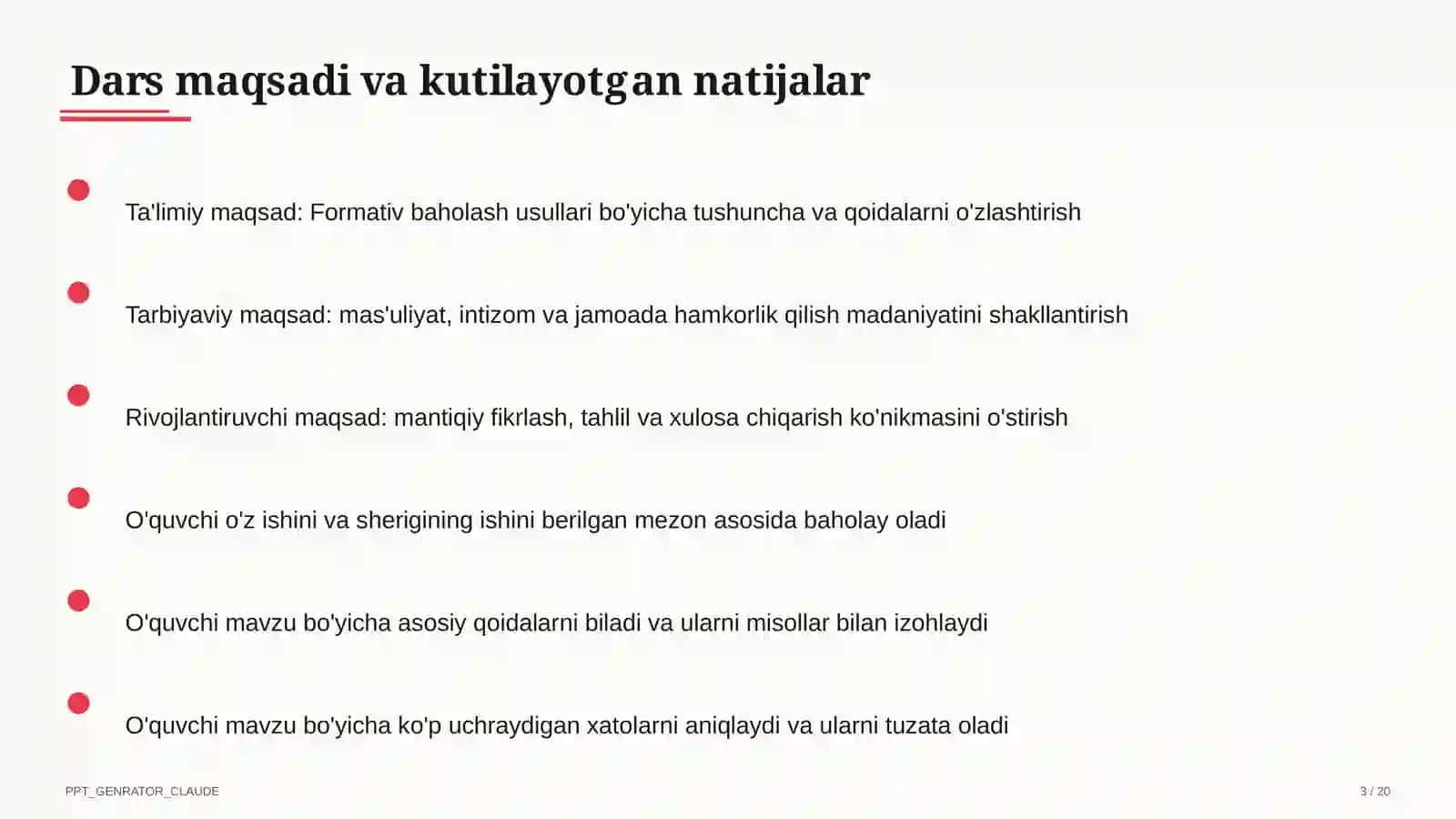 Formativ baholash usullari 3