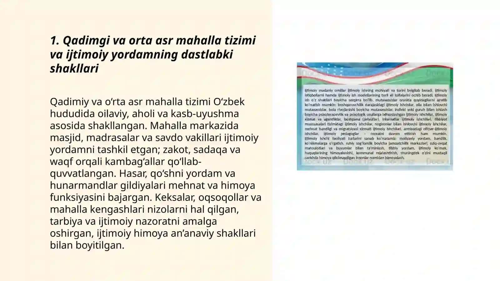 O’zbekistonda ijtimoiy ishning tarixiy rivojlanish bosqichlari 3