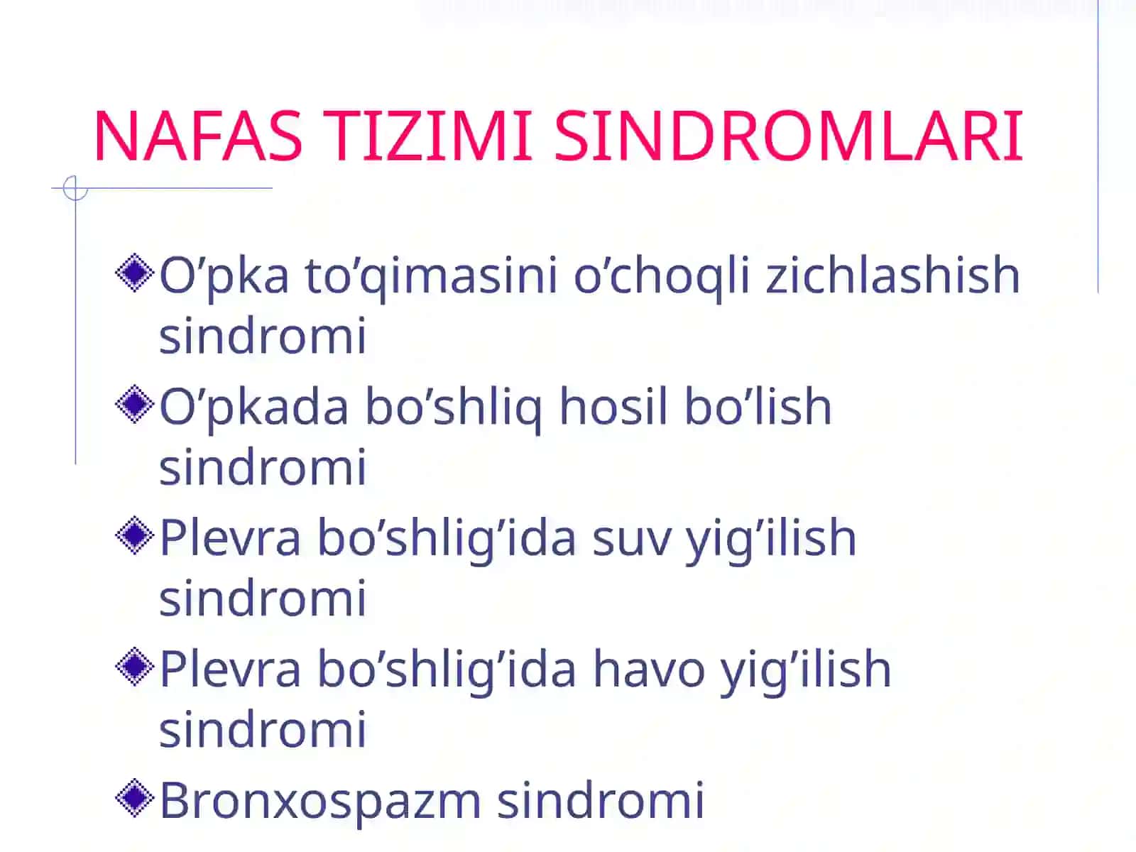 Nafas tizimi sindromlari 3