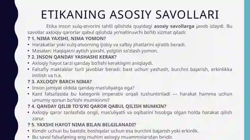 Ahloq falsafasi (etika) 3