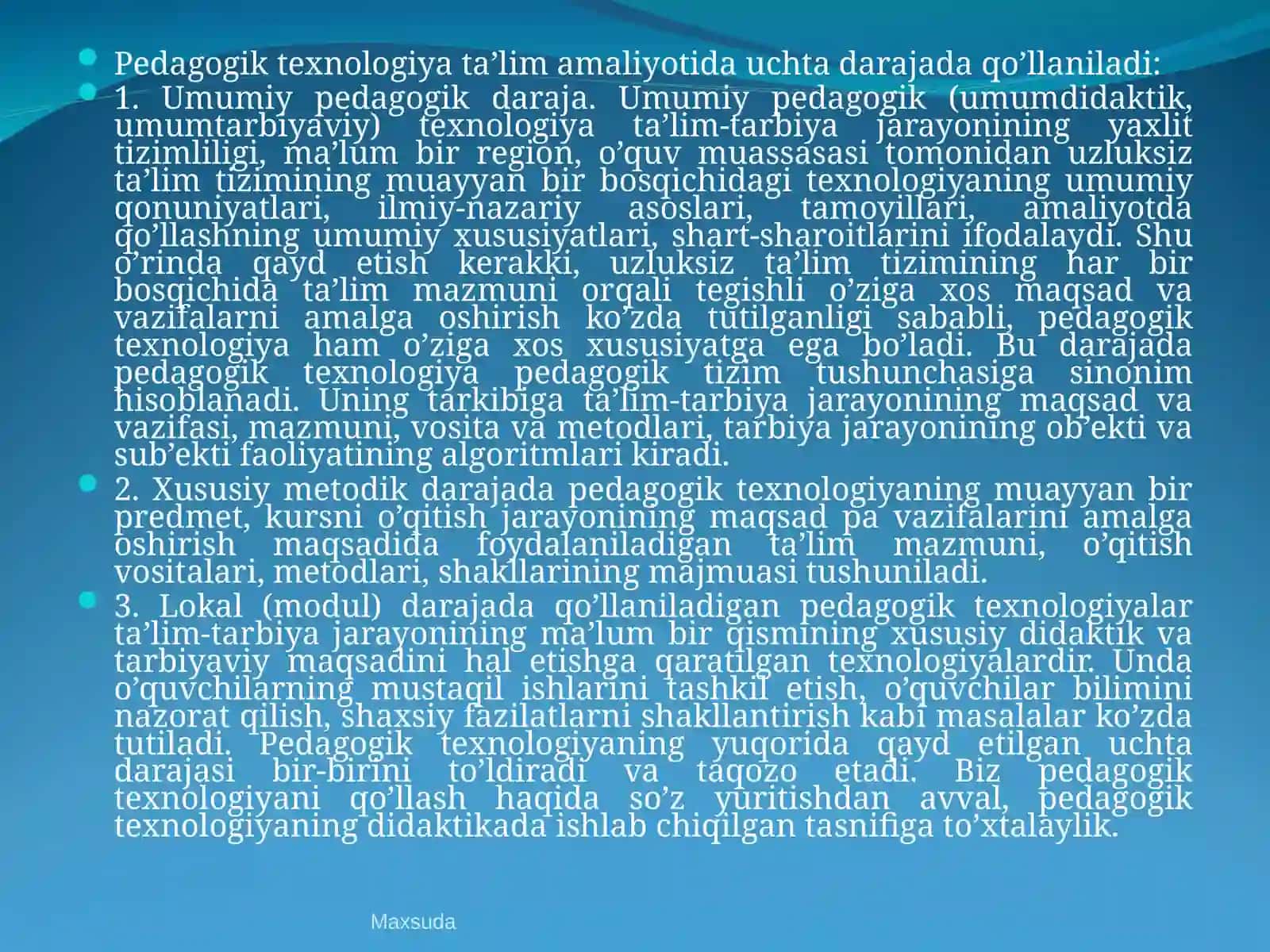 Pedagogik texnologiyalar haqida umumiy tushuncha 3