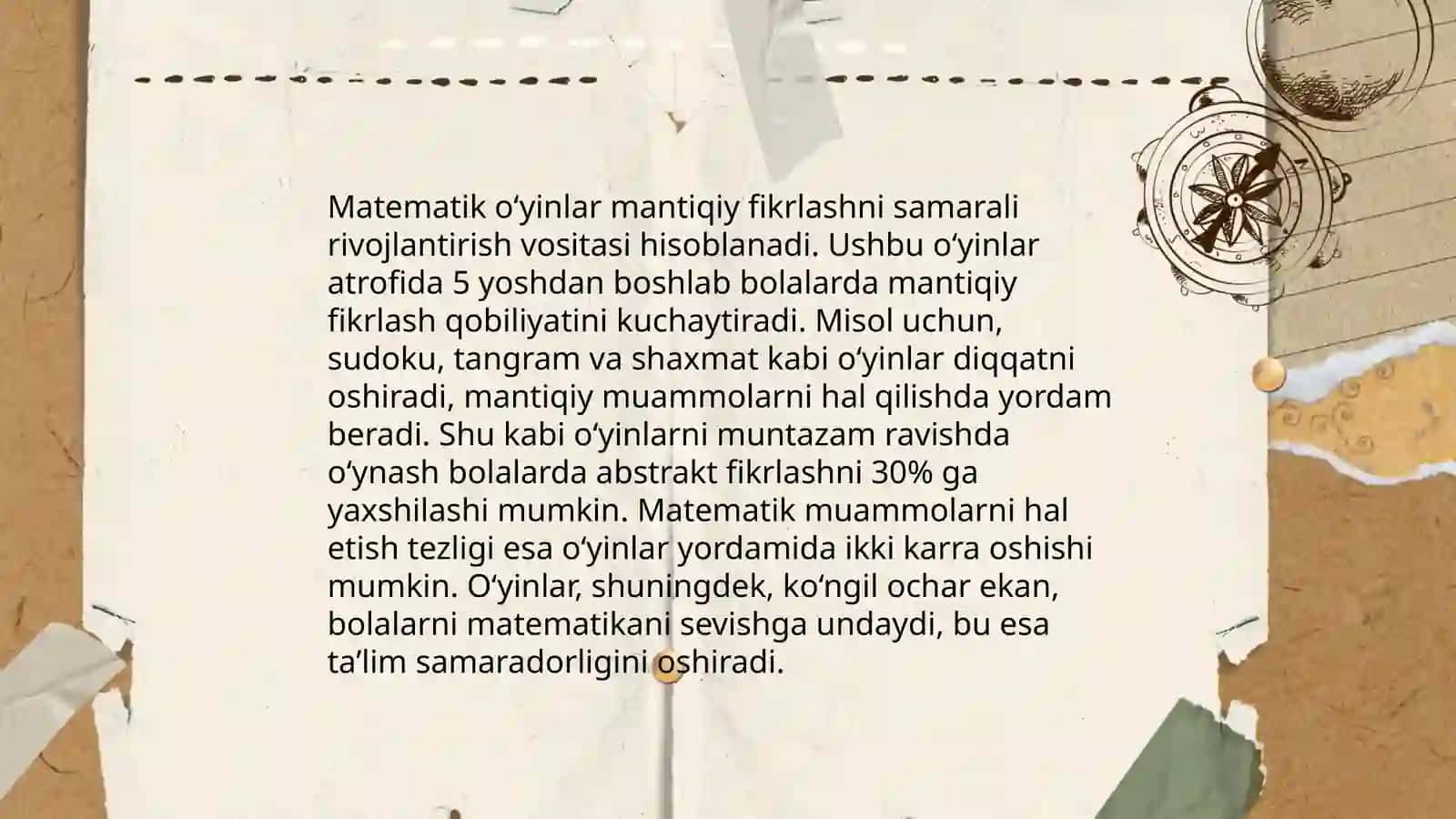 Matematika darslarida mantiqiy fikrlashni rivojlantirishda darsdan tashqari mashgʻulotlar tashkil etish 3