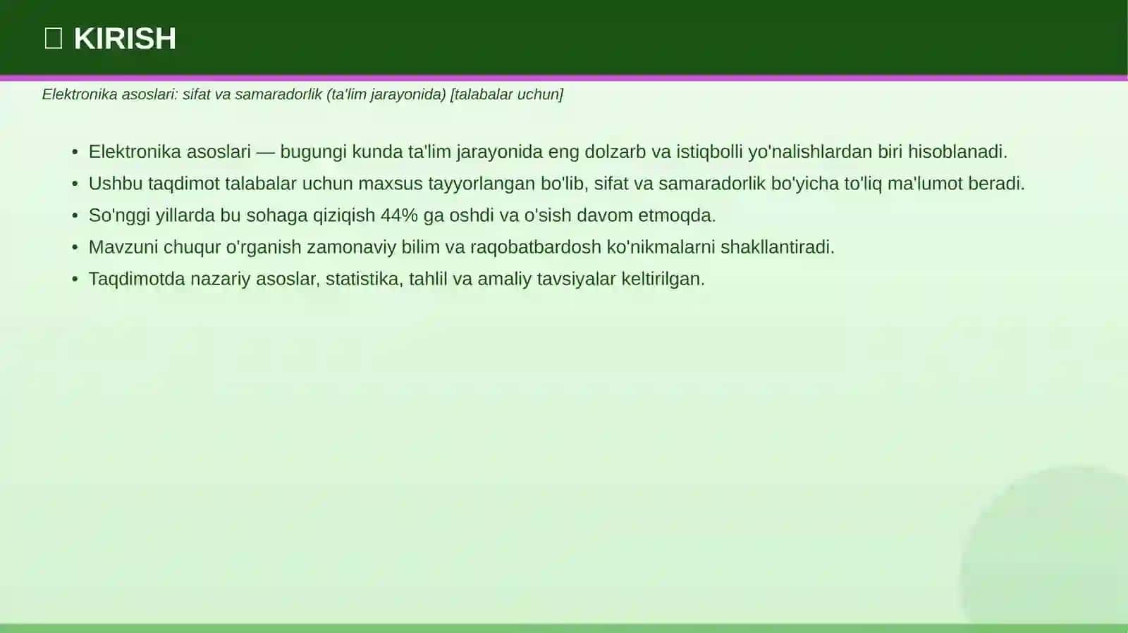 ELEKTRONIKA ASOSLARI 3