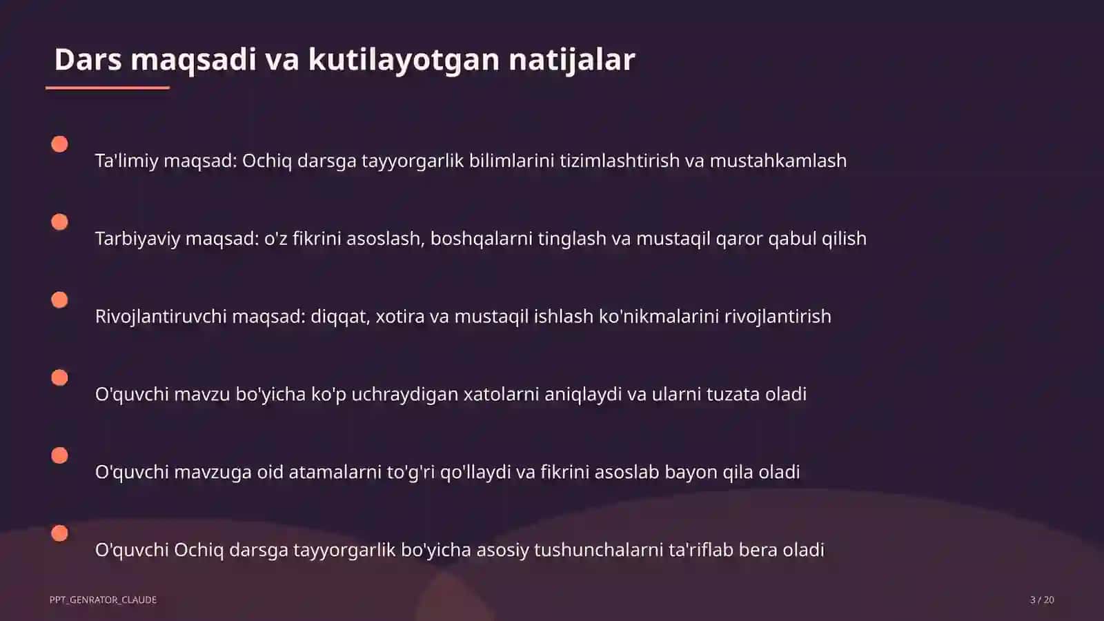 Ochiq darsga tayyorgarlik 3