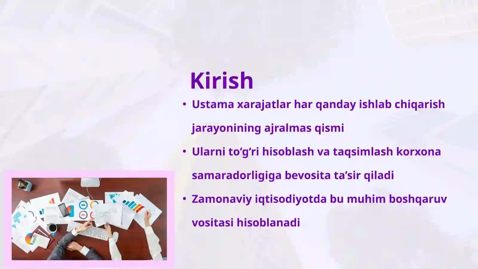 Ustama xarajatlarni taqsimlash 3