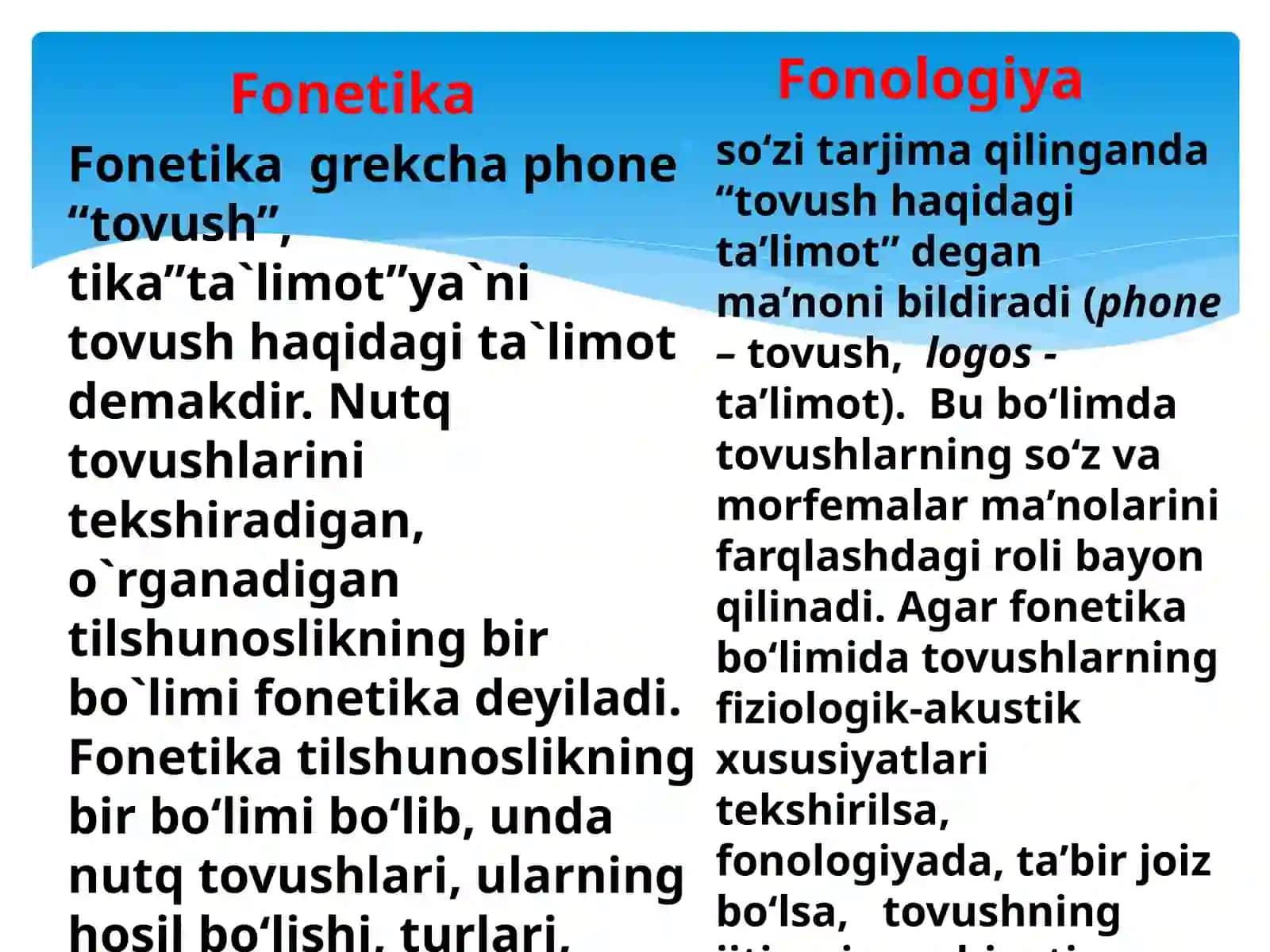 Fonetika.Nutqa’zolari,aрparati.Artikulyatsiya.Tilning fonetik vositalari 3