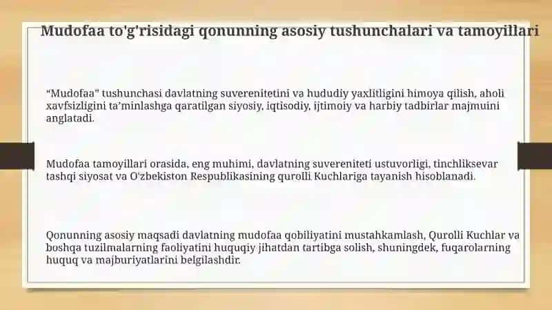 Mudofaa to‘g‘risida”gi qonunning umumiy qoidalari 3