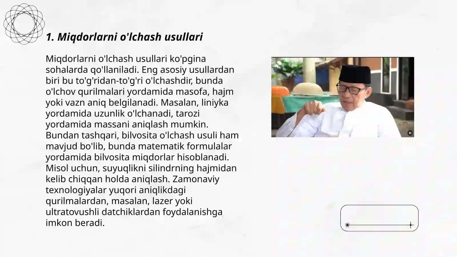 Miqdorlarni òlchash, òlchov birliklarining orasidagi boĝliqliklar ular ustida amallar bajarishga òrgatish metodikasi 3