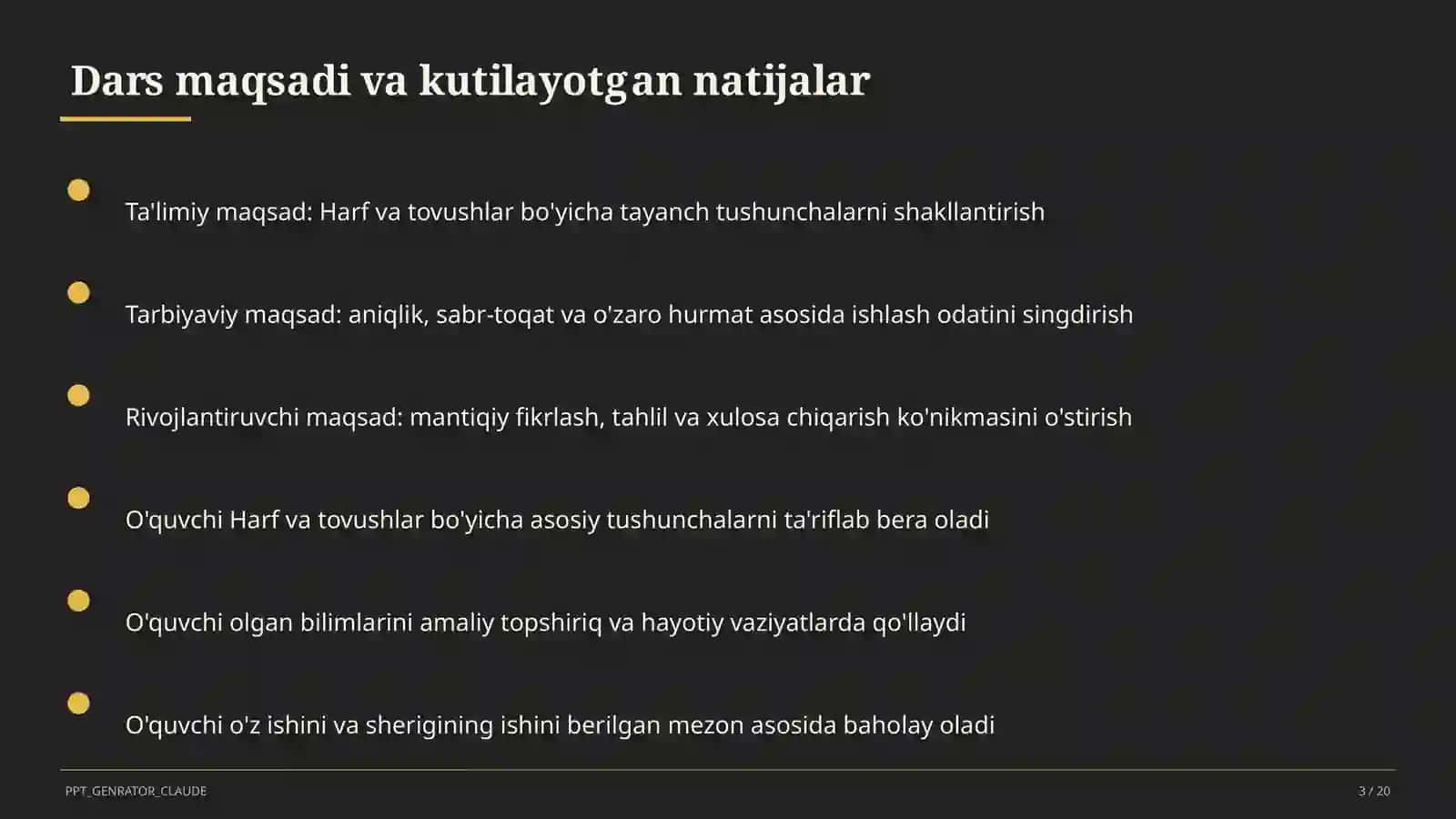 Harf va tovushlar (1-sinf) 3