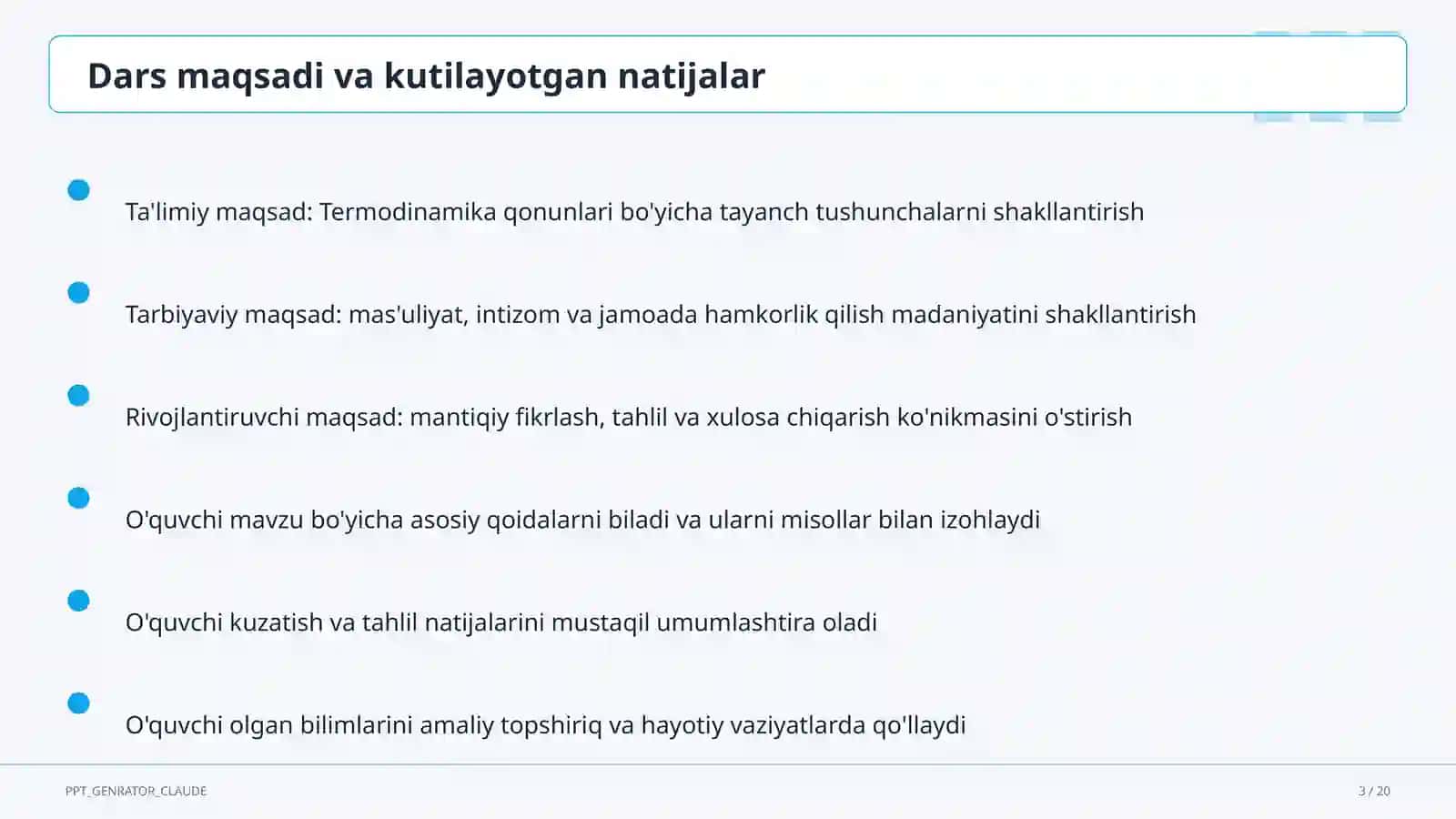 Termodinamika qonunlari (10-sinf) 3