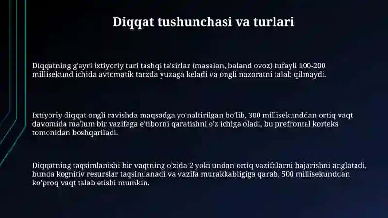 Mavzu: Diqqat haqida tushuncha va uning nerv-fizalogik asosi 3