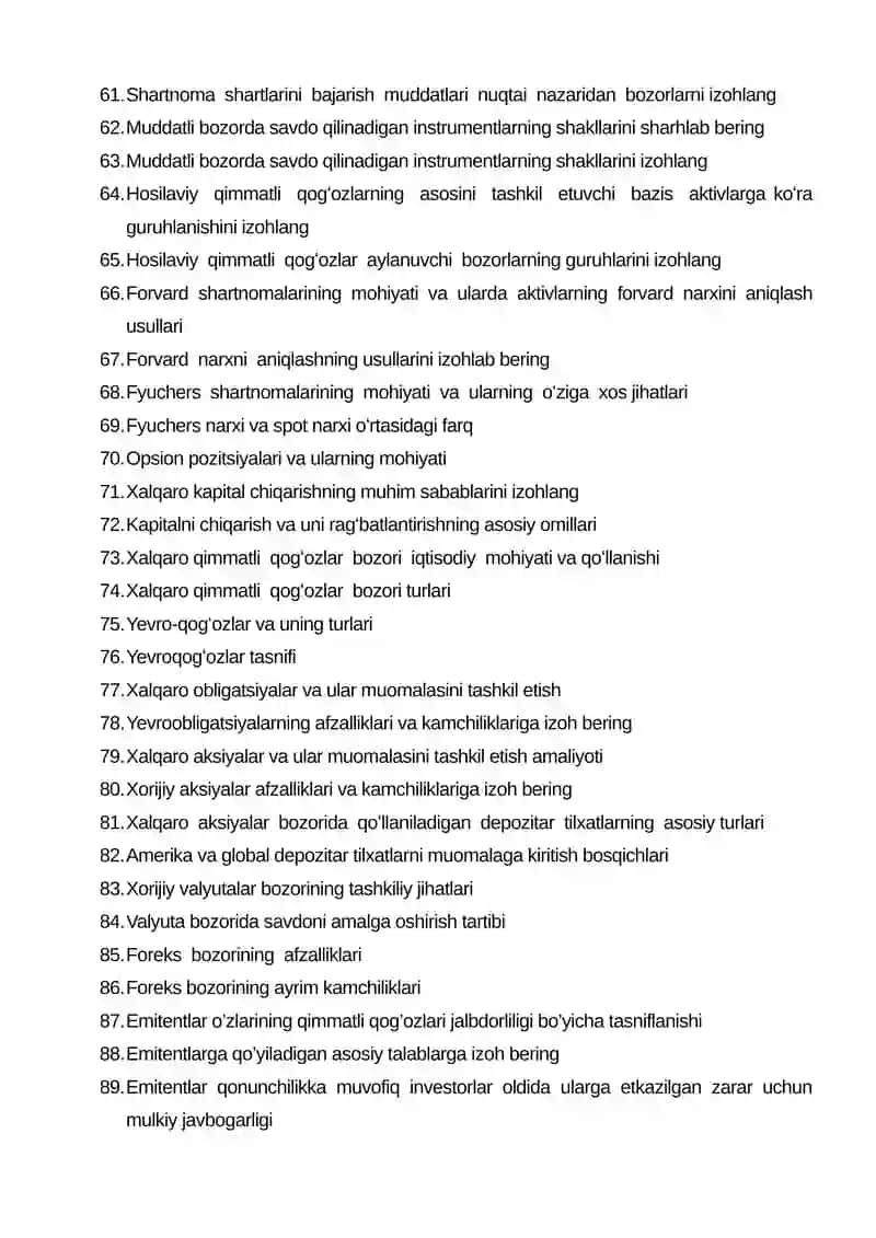 Moliya bozorining mazmuni va iqtisodiyotdagi ahamiyatini iozhlang 3