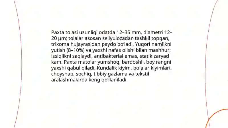 Turli xil toʻqimachilik materiallari bilan tanishish 3