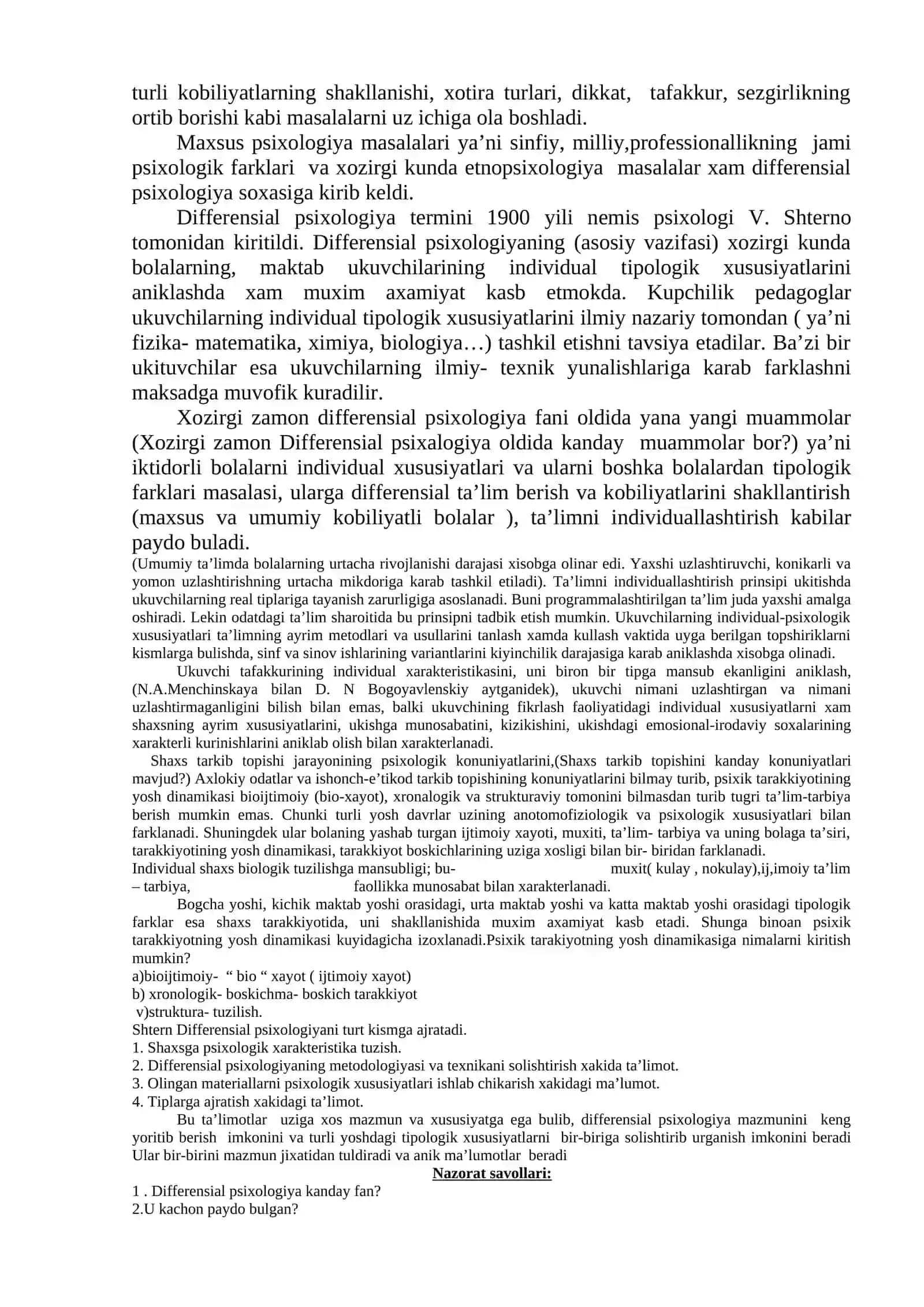 Differensial psixologiyaning predmeti 3