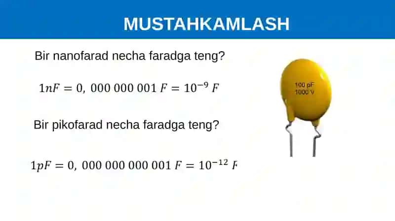 KONDENSATORLARNI KETMA-KET VA PARALLEL ULASH 3