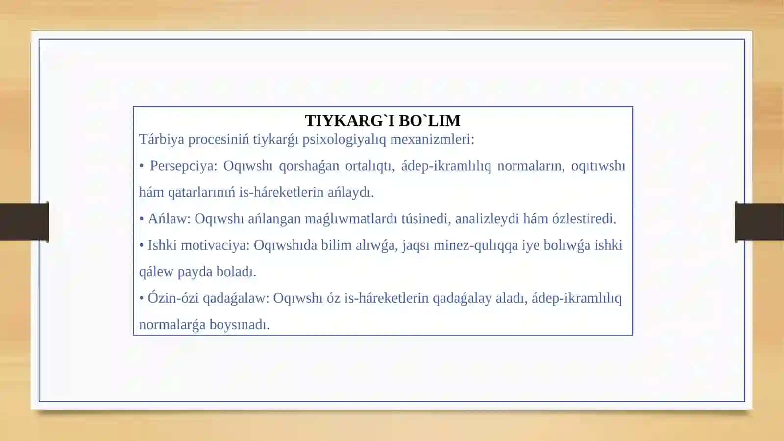 Psixologiyada ta`rbiya mexanizimleri 3