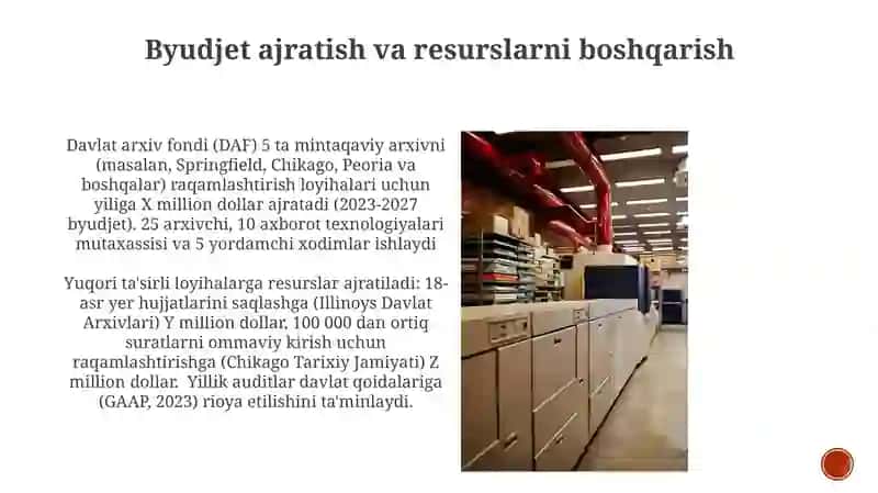 Arxivni markazlashtirish. Yagona davlat arxiv fondi faoliyati 3