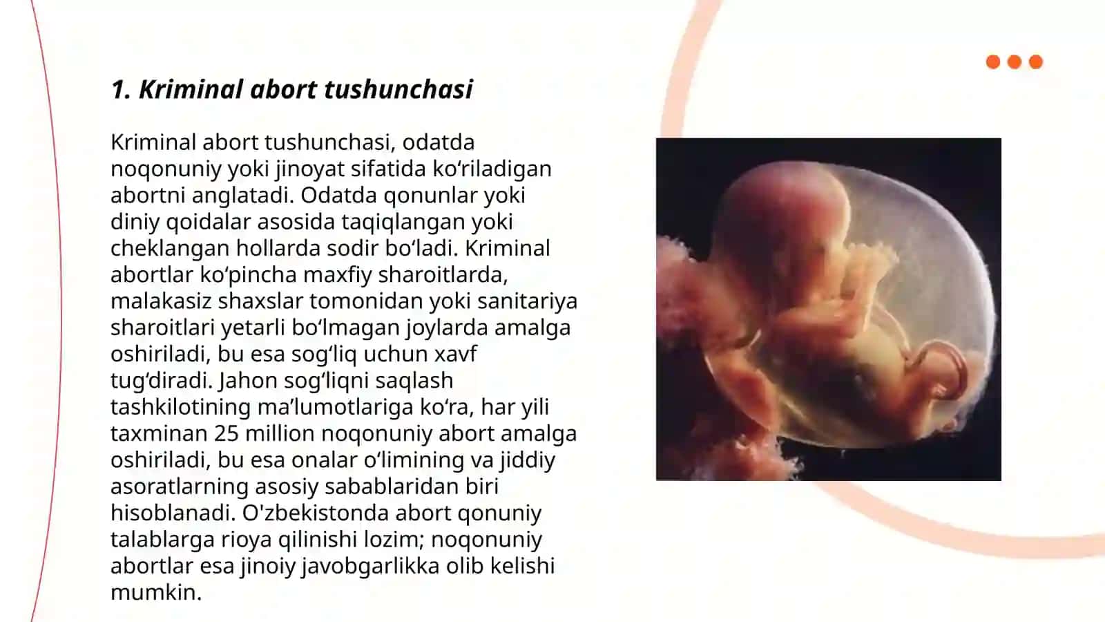 Kriminal abort tushunchasi 3