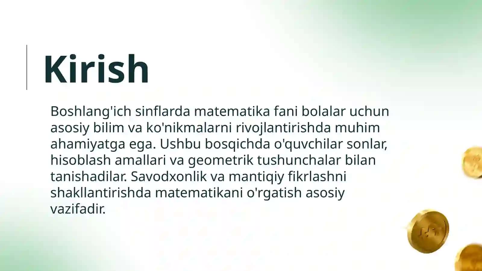 Boshlang'ich sinflarda matematika fanining umumiy masalalari 3