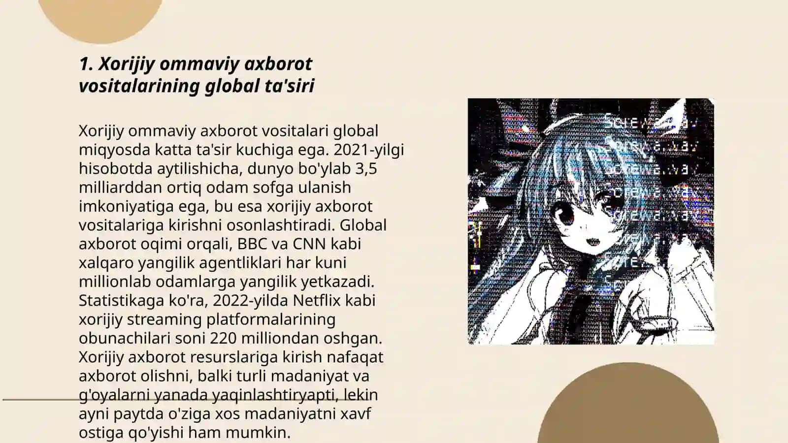 Xorijiy ommaviy axborot vositalarini media makonidagi o'rni 3