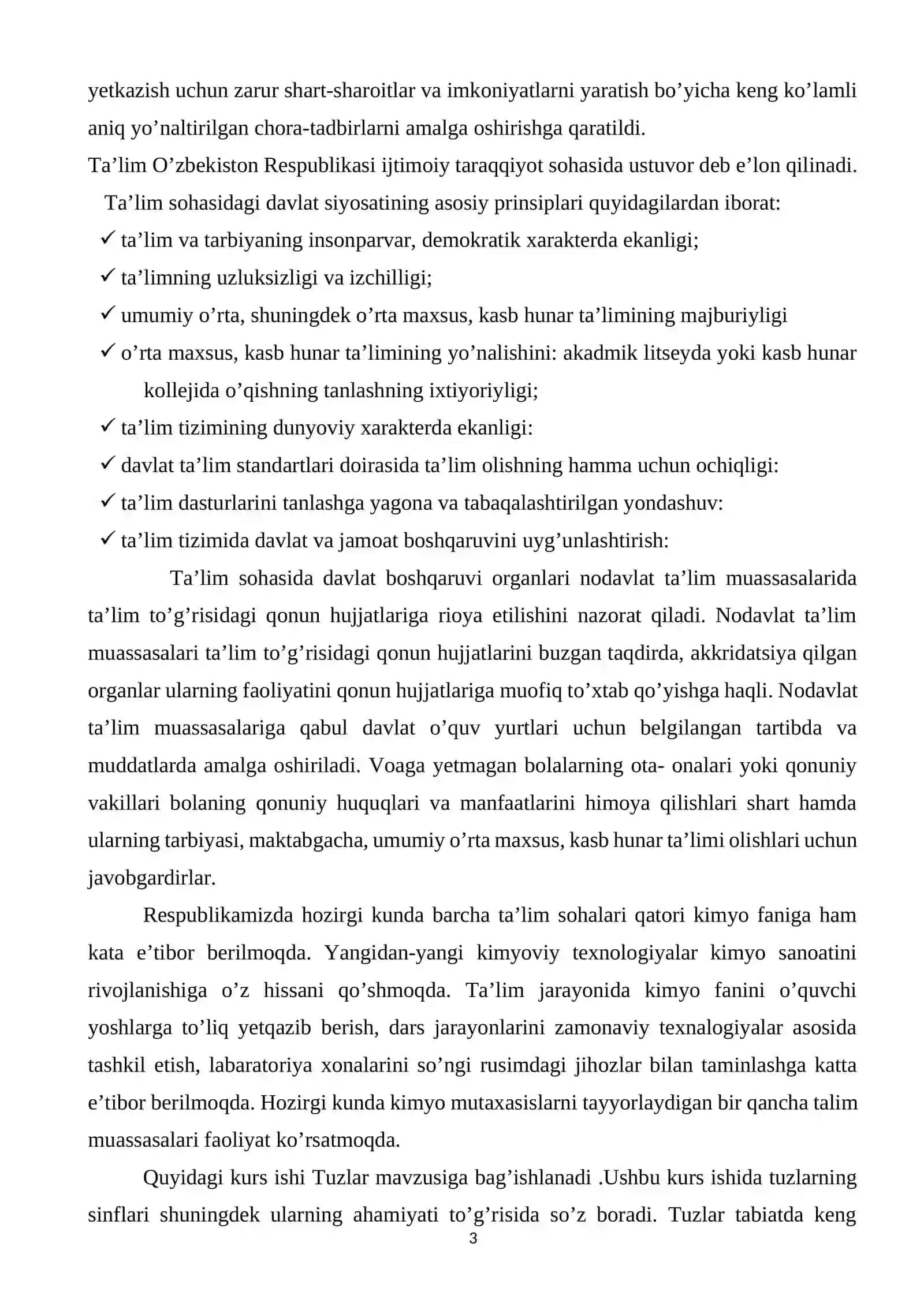 Tuzlar.Tuzlarning guruhlanishi - o’rta, asosli, nordon, qo’sh aralash va kompleks tuzlar 3