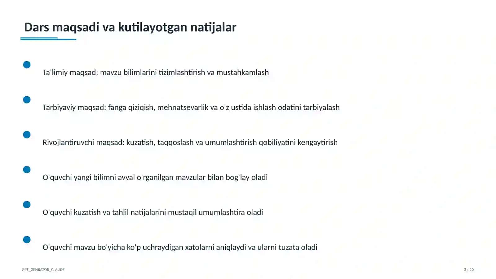 Dolzarb mavzular — maktab va o'qituvchilar 3