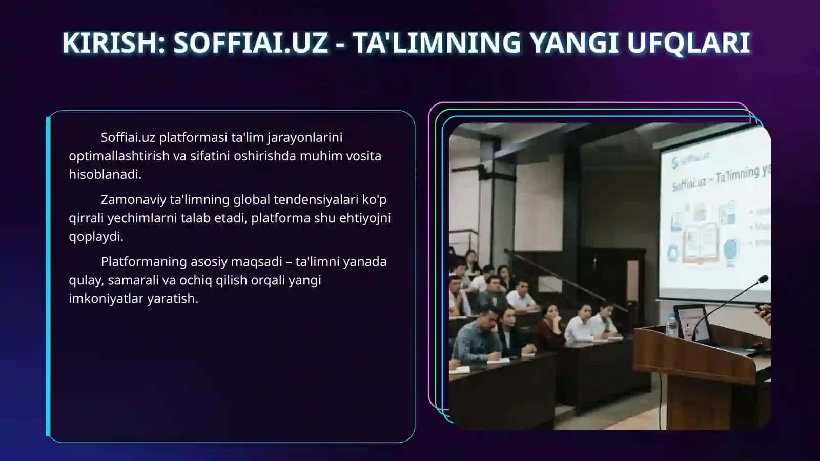 Soffiai.uz platformasining ta'limdagi imkoniyatlari 3