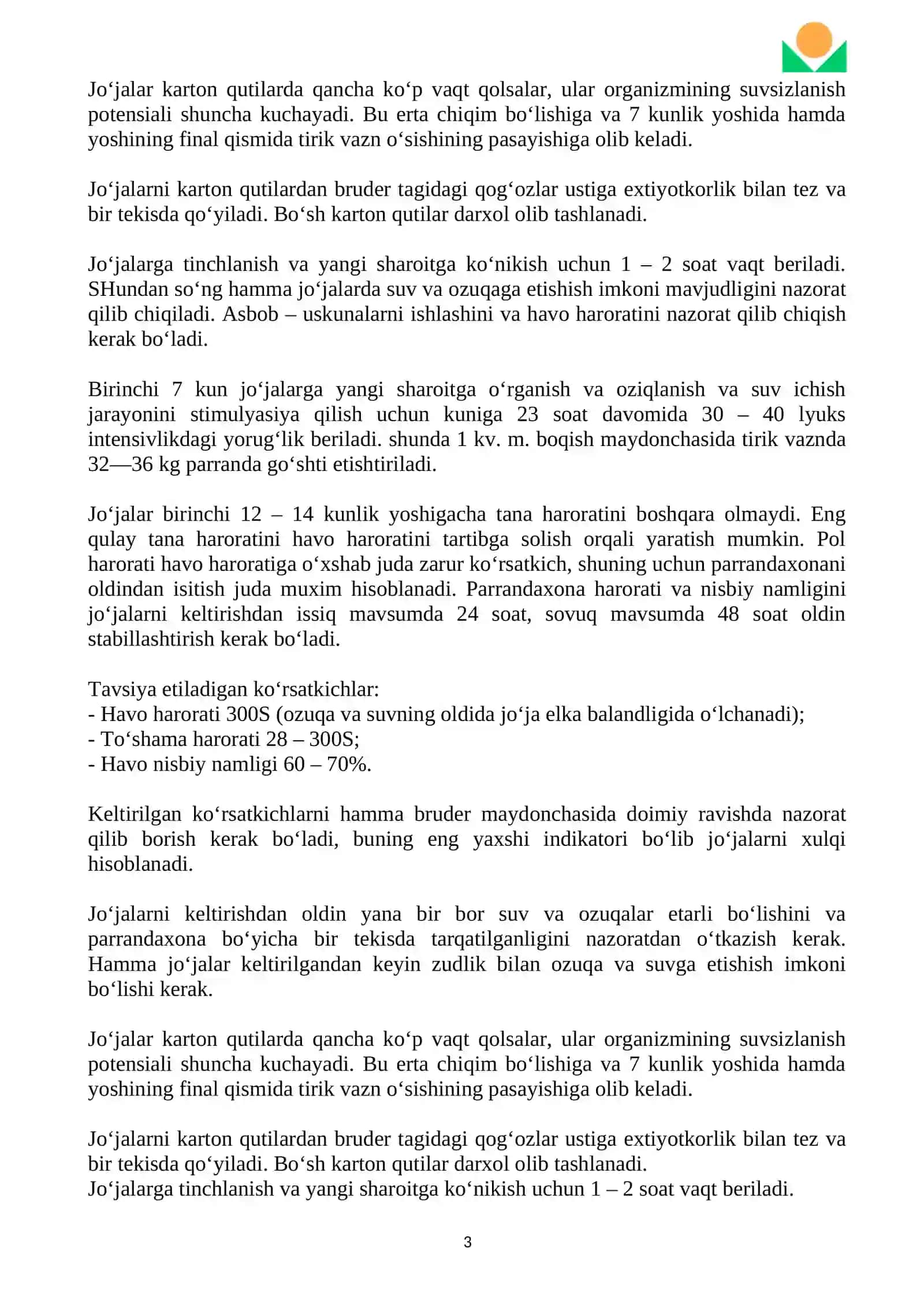 Broyler go’shti yitishtirish texnologiyasi 3