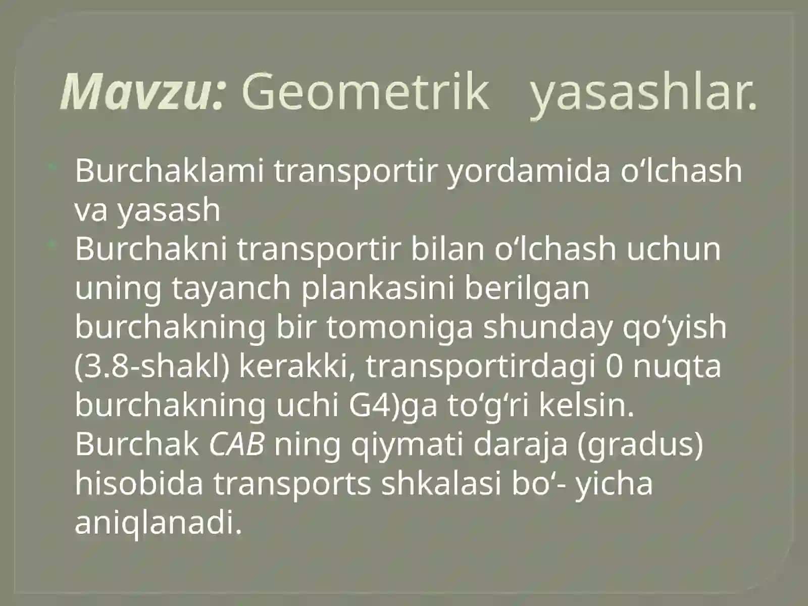 Geometrik yasashlar 3