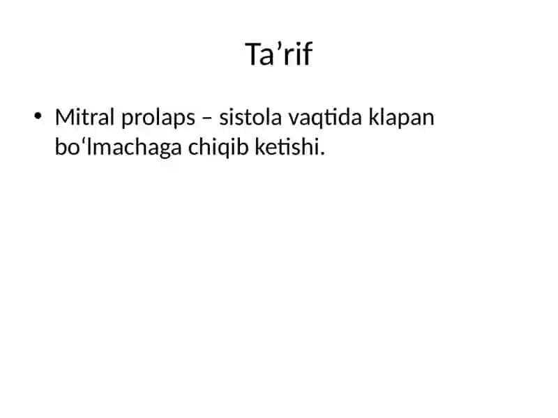 Mitral klapanning prolapsi 3