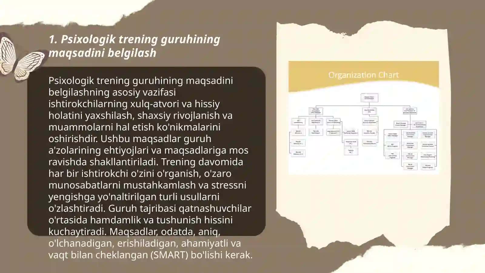 Psixologik trening guruhini yig'ish yoki tashkil etish bosqichi 3