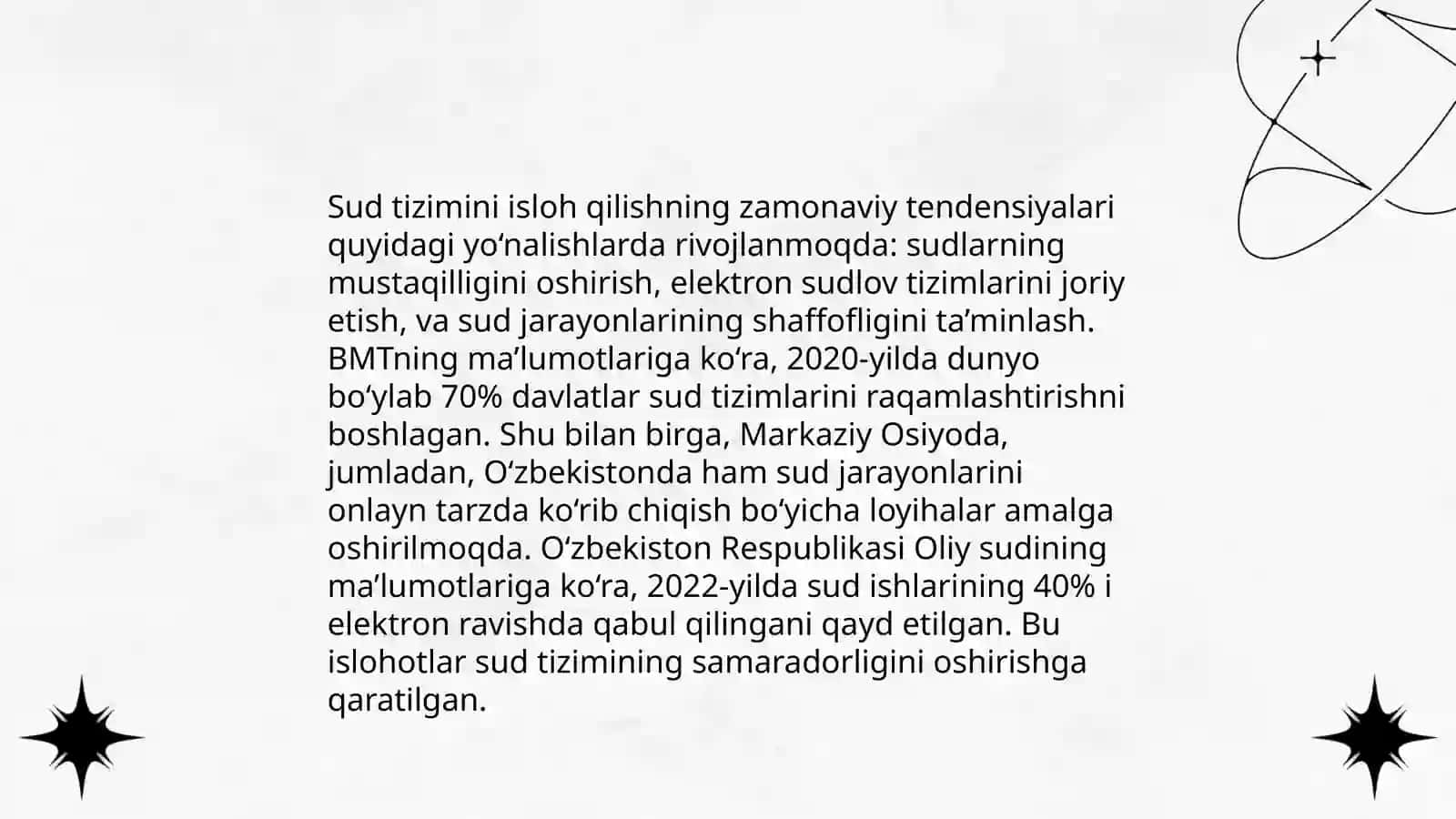 Sud tizimi va huquqni muhofaza qiluvchi organlar faoliyatini takomillashtirish 3