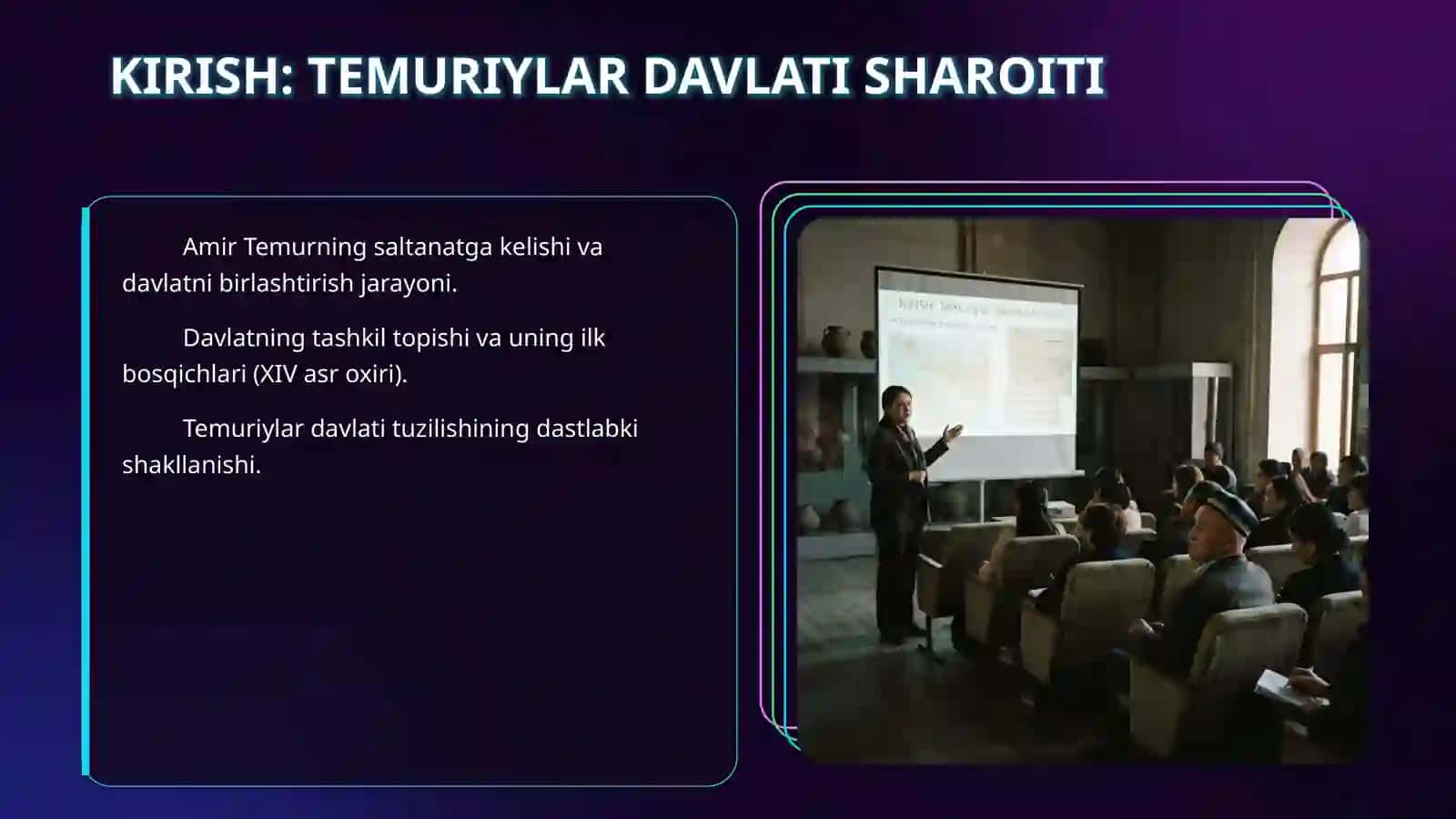 Temuriylar davri davlatchilik. Temuriylar imperiyasi tuzumi. 3