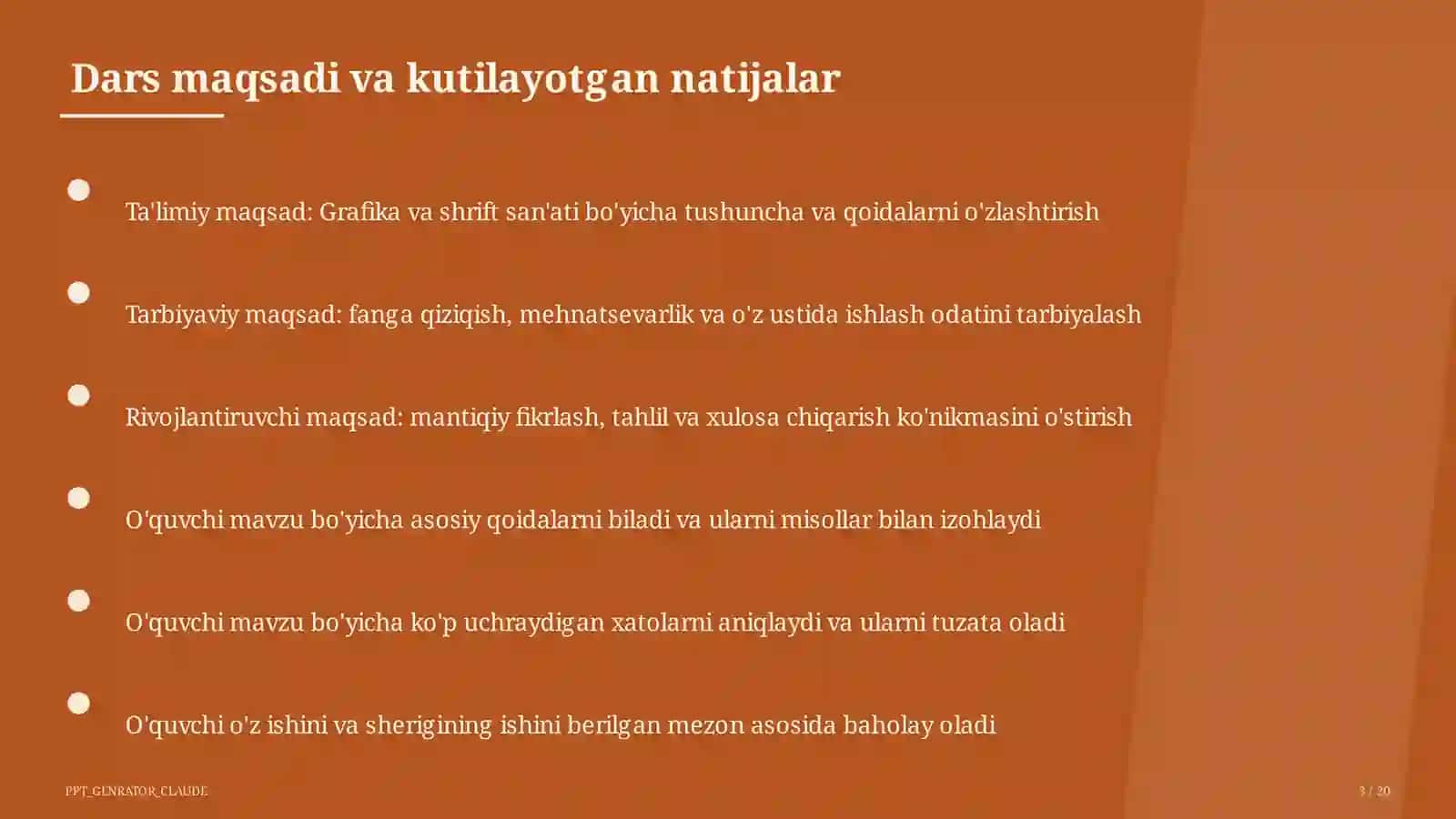 Grafika va shrift san'ati (6-sinf) 3