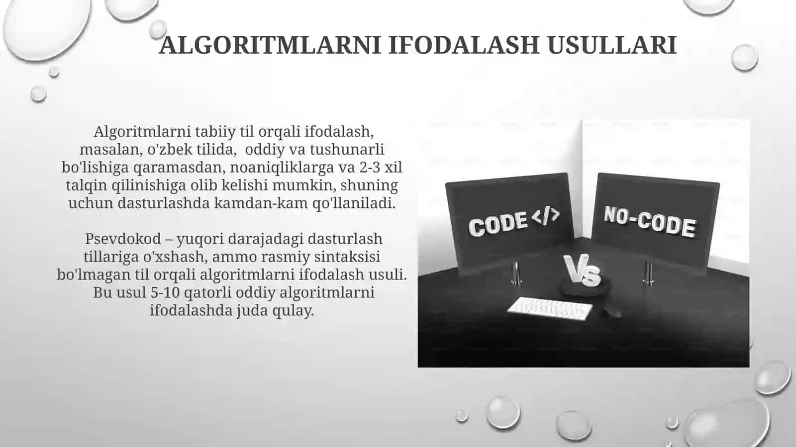 Algoritmlash va dasturlash usullari 3