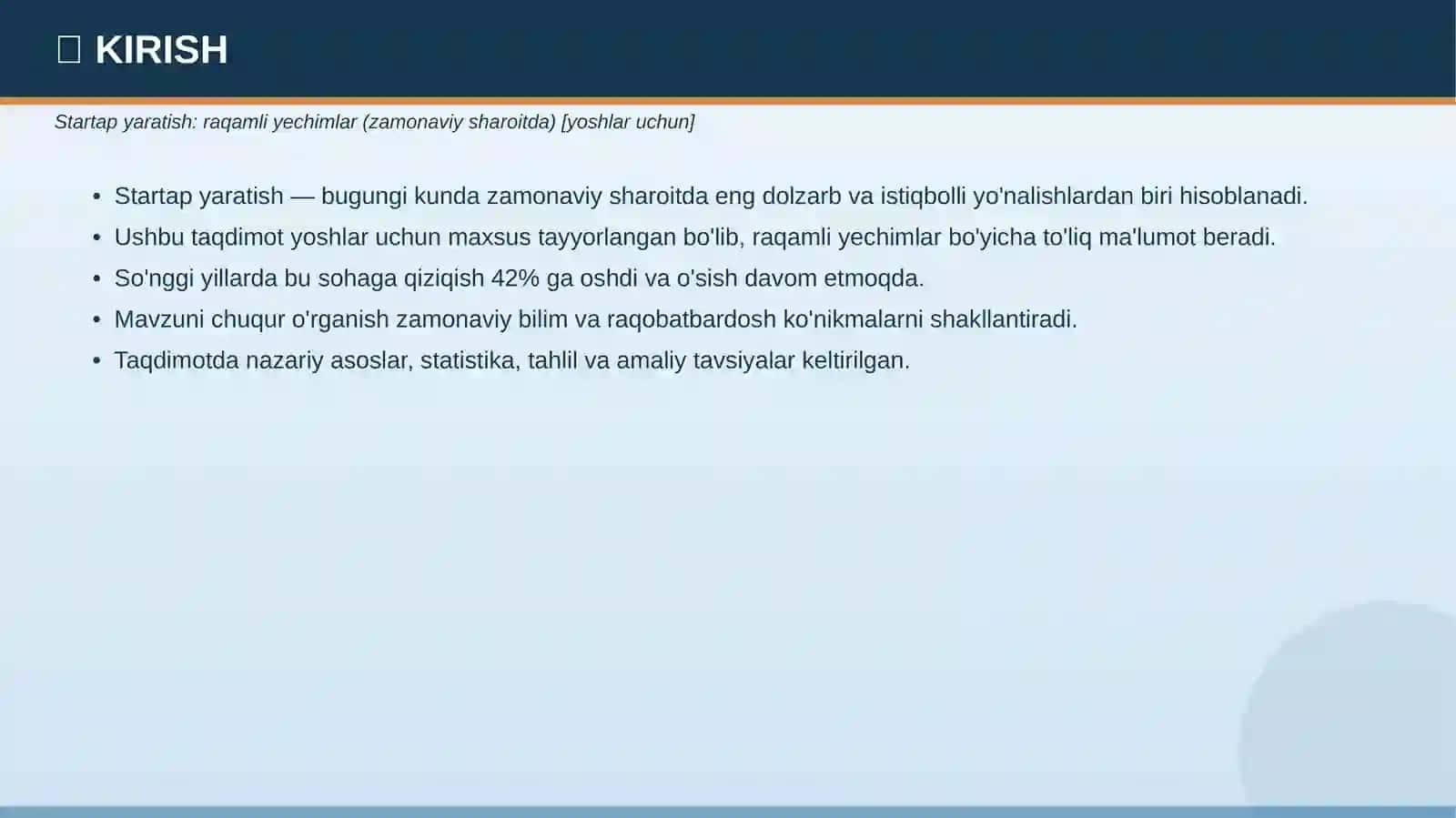 STARTAP YARATISH Raqamli yechimlar 3