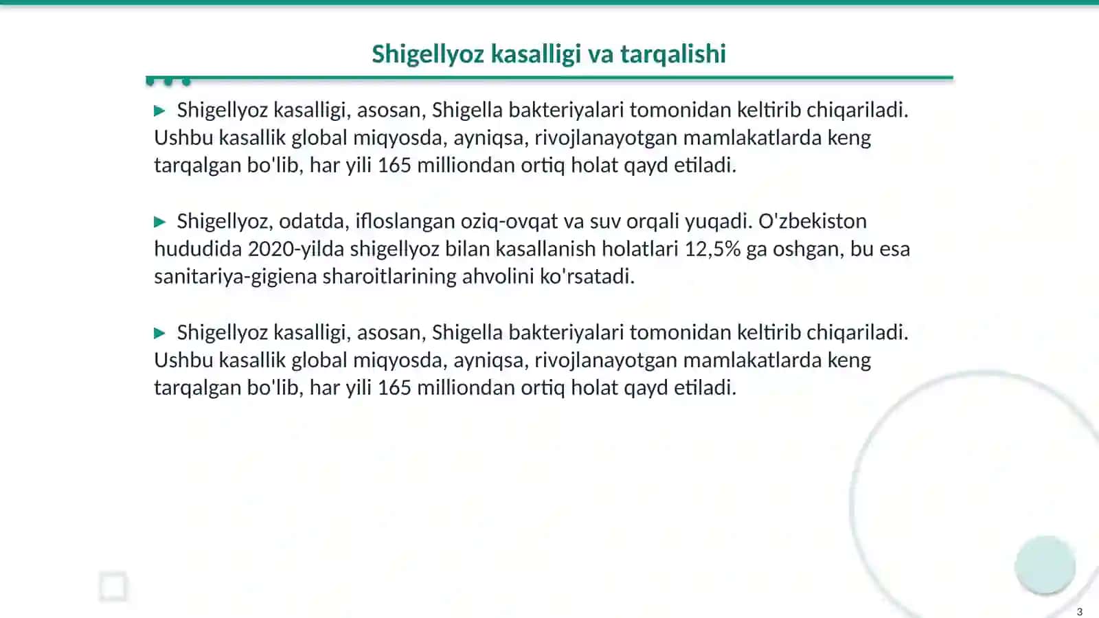 Shigellyozlar epidemialogiyasi va profilaktikasi 3