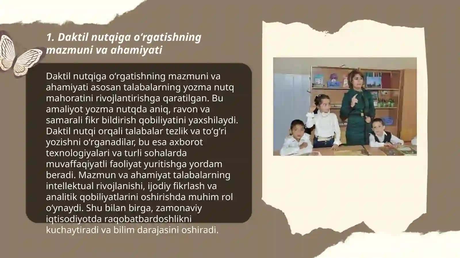 Kar bolalar maktabida daktil nutqiga oʻrgatish ishi, mazmuni, uslublari 3