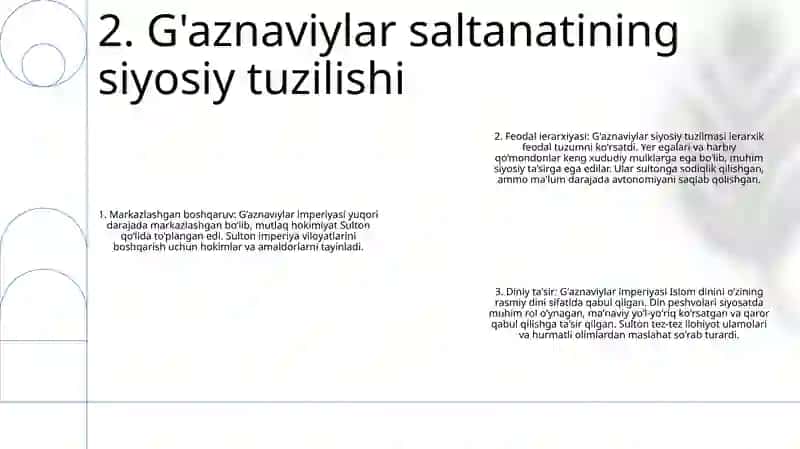 G'Aznaviylar Ijtimoiy Tizimi Va Davlat Boshqaruvi 3