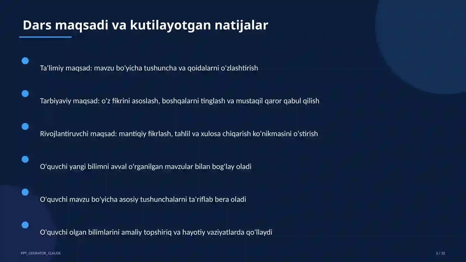 Matematika (1–4) — metodik birlashma uchun 3