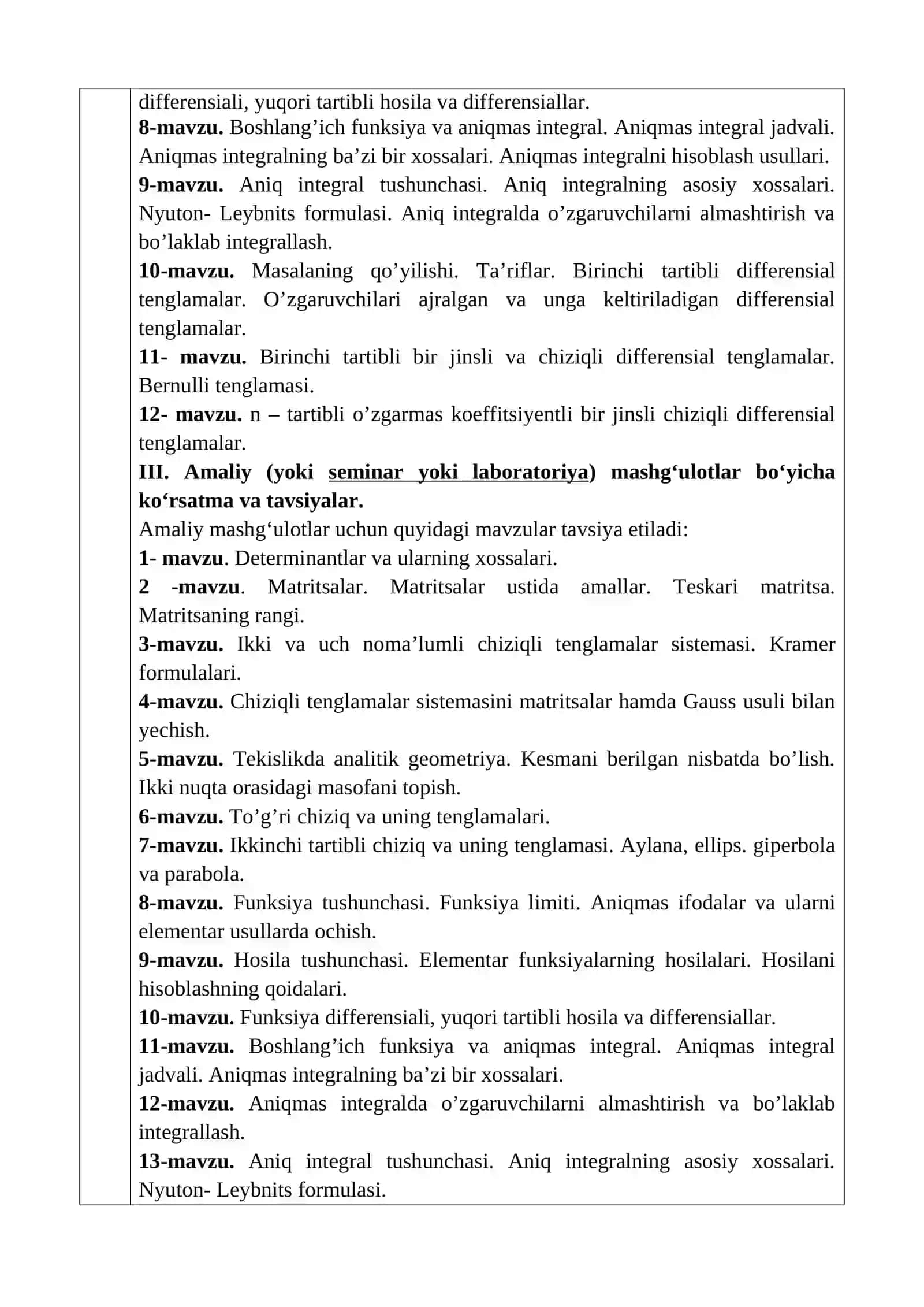 OLIY MATEMATIKA FAN DASTURI 3